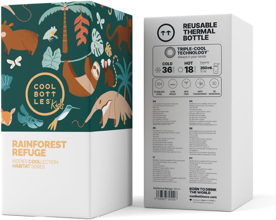 Thumbnail 4 de Cool Bottles CBKD35RR Rainforest Refuge – butelka termiczna 350 ml ze stali 18/8