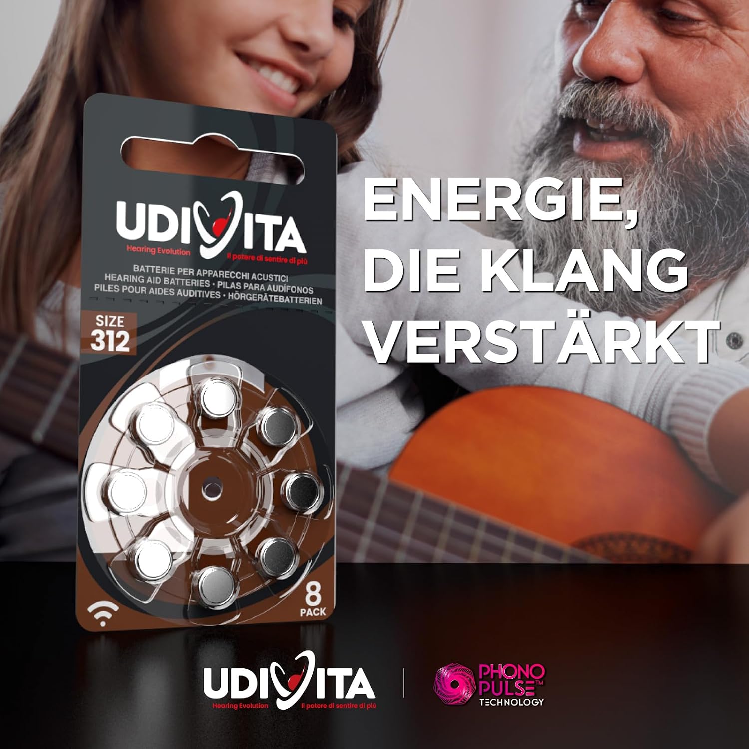 Detalle 1 de Udivita PR41 80er Hörgerätebatterien 312 180 mAh
