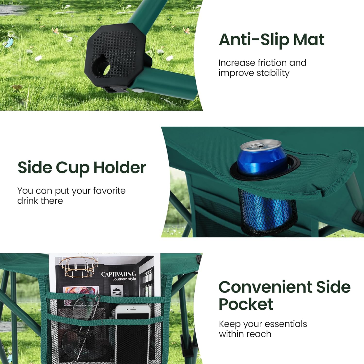 Thumbnail 5 de ALPHA CAMP camping chair set of 2