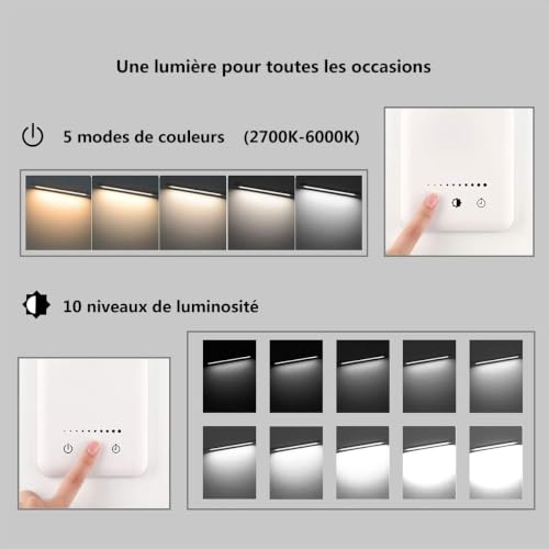 Detalle 2 de SLATOR Lampe de Bureau LED—DIMMABLE & Multicolore, USB, minuterie, et bras flexible