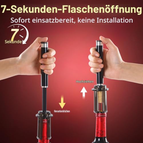 Detalle 2 de Quntis Druckluft‑Korkenzieher: Pumpen‑Weinöffner für Weinliebhaber