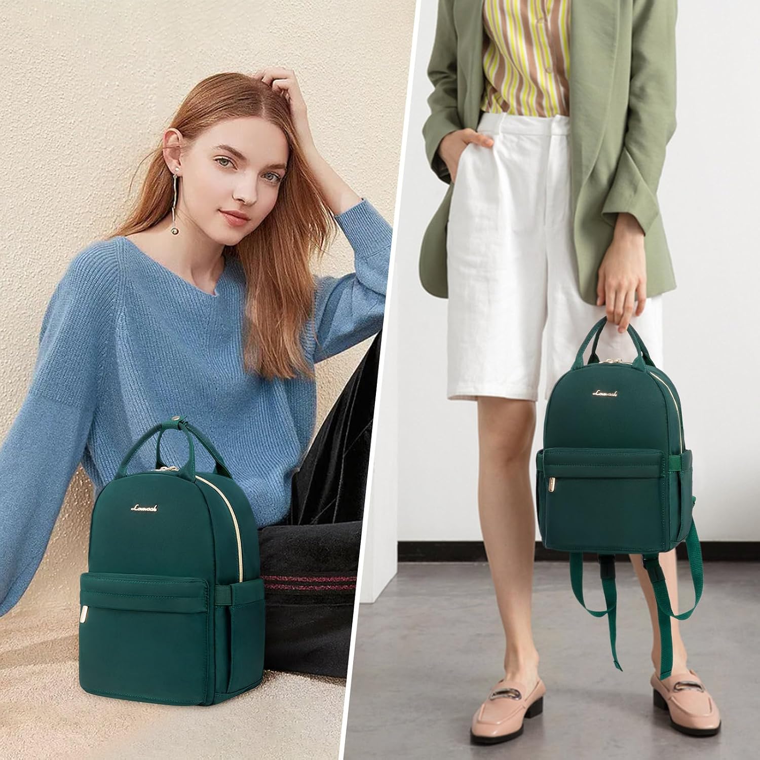 Detalle 2 de LOVEVOOK Small Women’s Fashion Backpack – Waterproof Mini Daypack for School, Travel & City Use