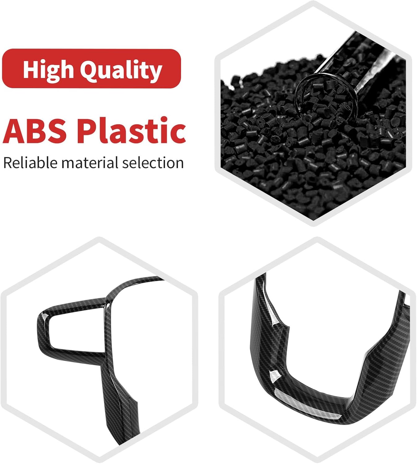 Detalle de JOSHELA Steering Wheel Trim Cover, ABS Plastic
