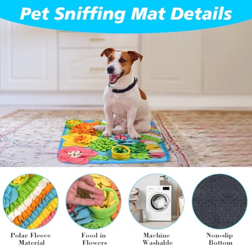 Detalle de OSDUE Alfombra Olfativa para Perros Snuffle Mat lavable a máquina 39x39 cm