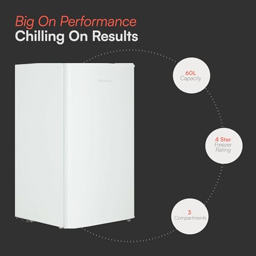 Detalle de Cookology 60L Freestanding Under-Counter Freezer (White)