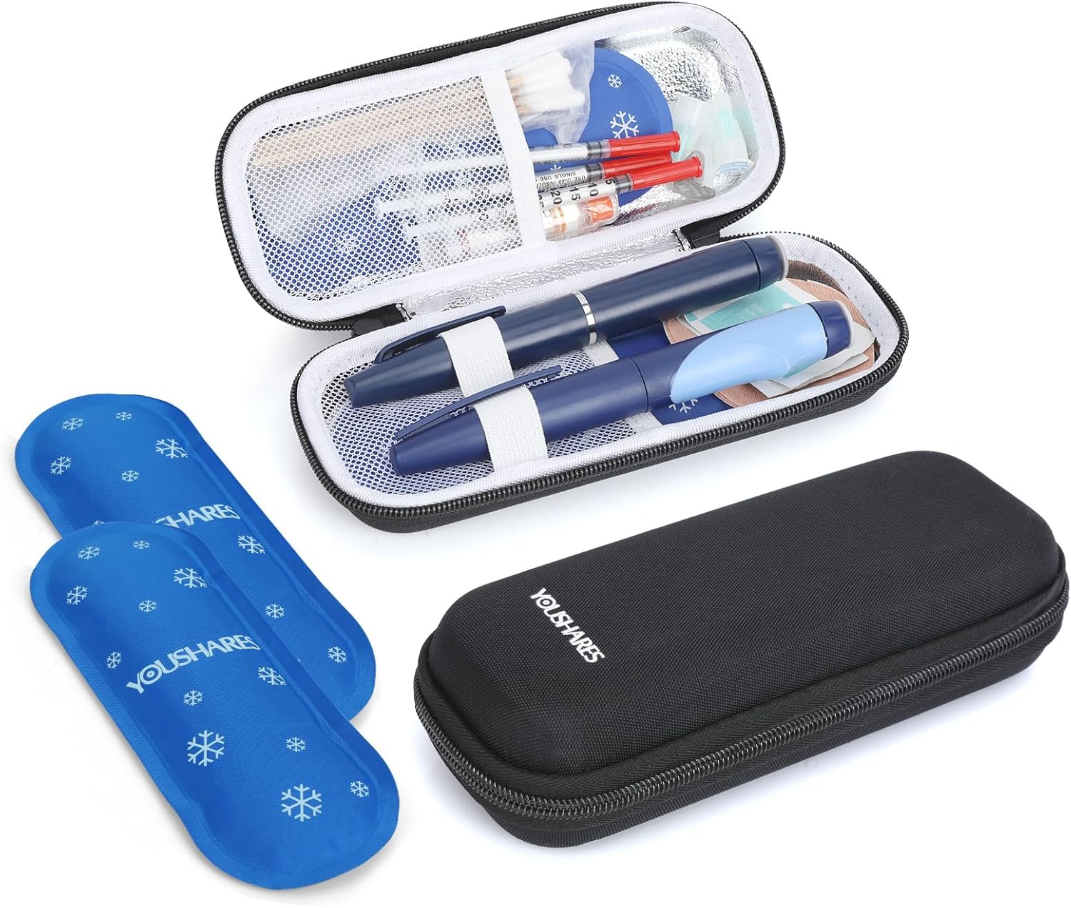 YOUSHARES Pochette Isotherme Insuline avec Poche Glacière et Trousse de Voyage – Protection et Organisation pour Médicaments