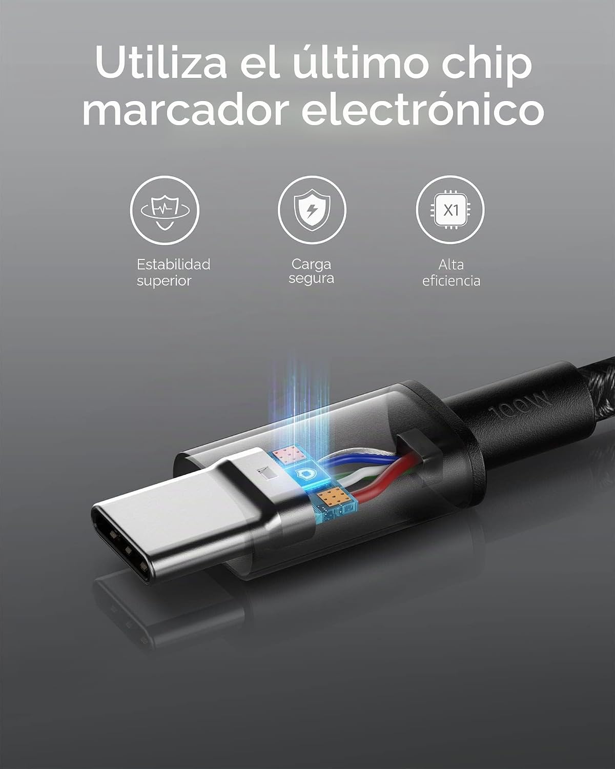 Thumbnail 2 de Anker 333 Cable USB-C 100W Carga Rápida ⚡ 1m+1.8m+3m