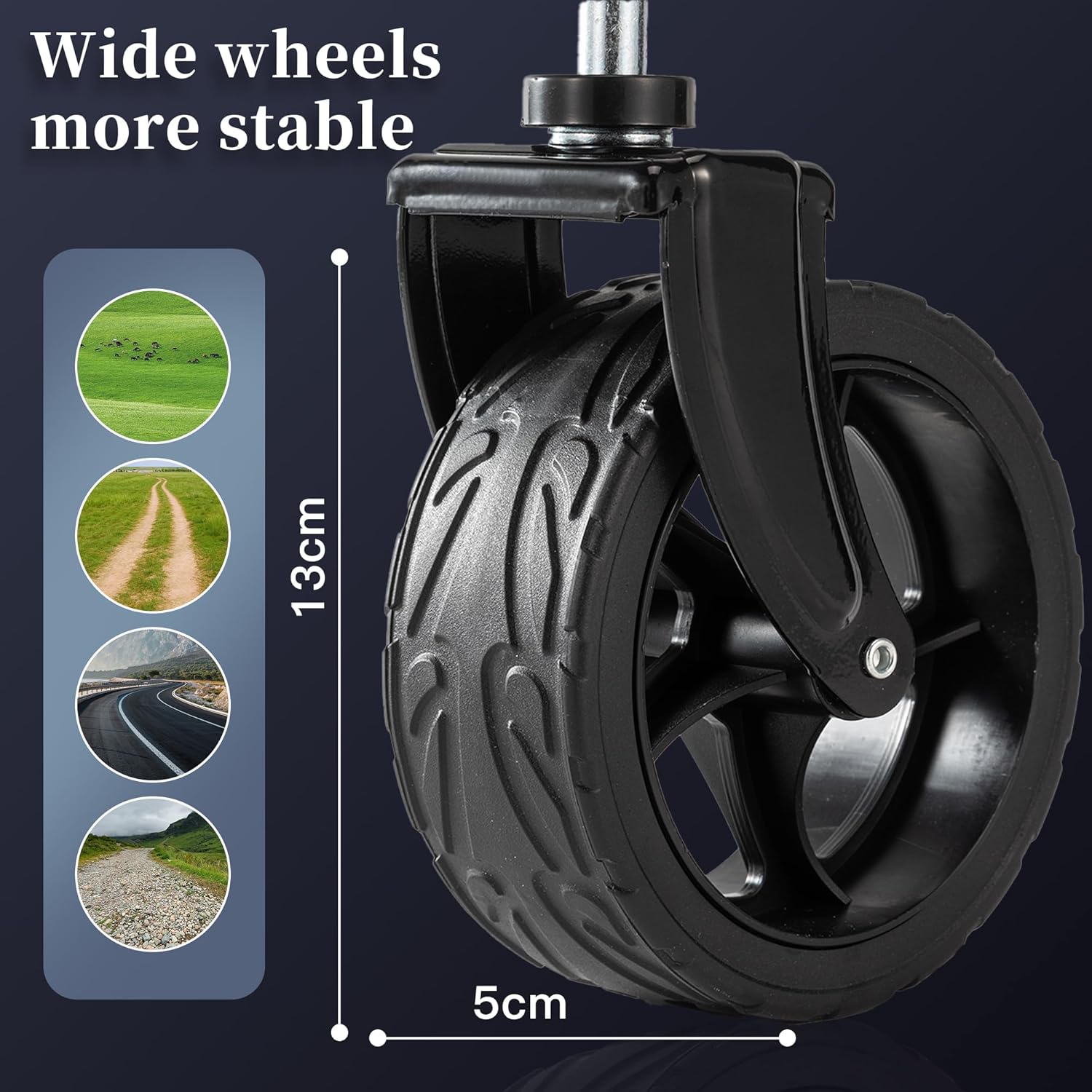 Thumbnail 1 de LEWANJA Carrello da giardino pieghevole 140L con maniglia regolabile (fino a 130 kg) – carretto da trasporto per campeggio, spiaggia e spesa