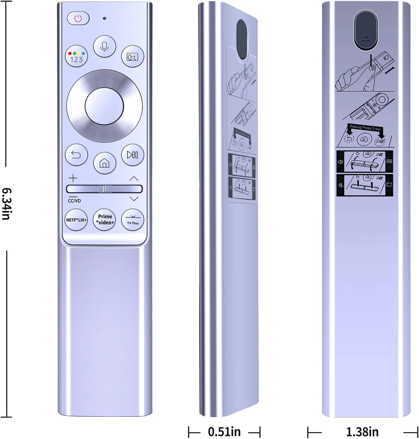 Detalle 2 de TCNOUMT BN59-01346A replacement remote control for Samsung Metal TV models