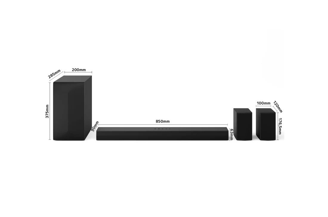 Detalle 2 de LG S60TR Barra de sonido 440W 5.1 con subwoofer