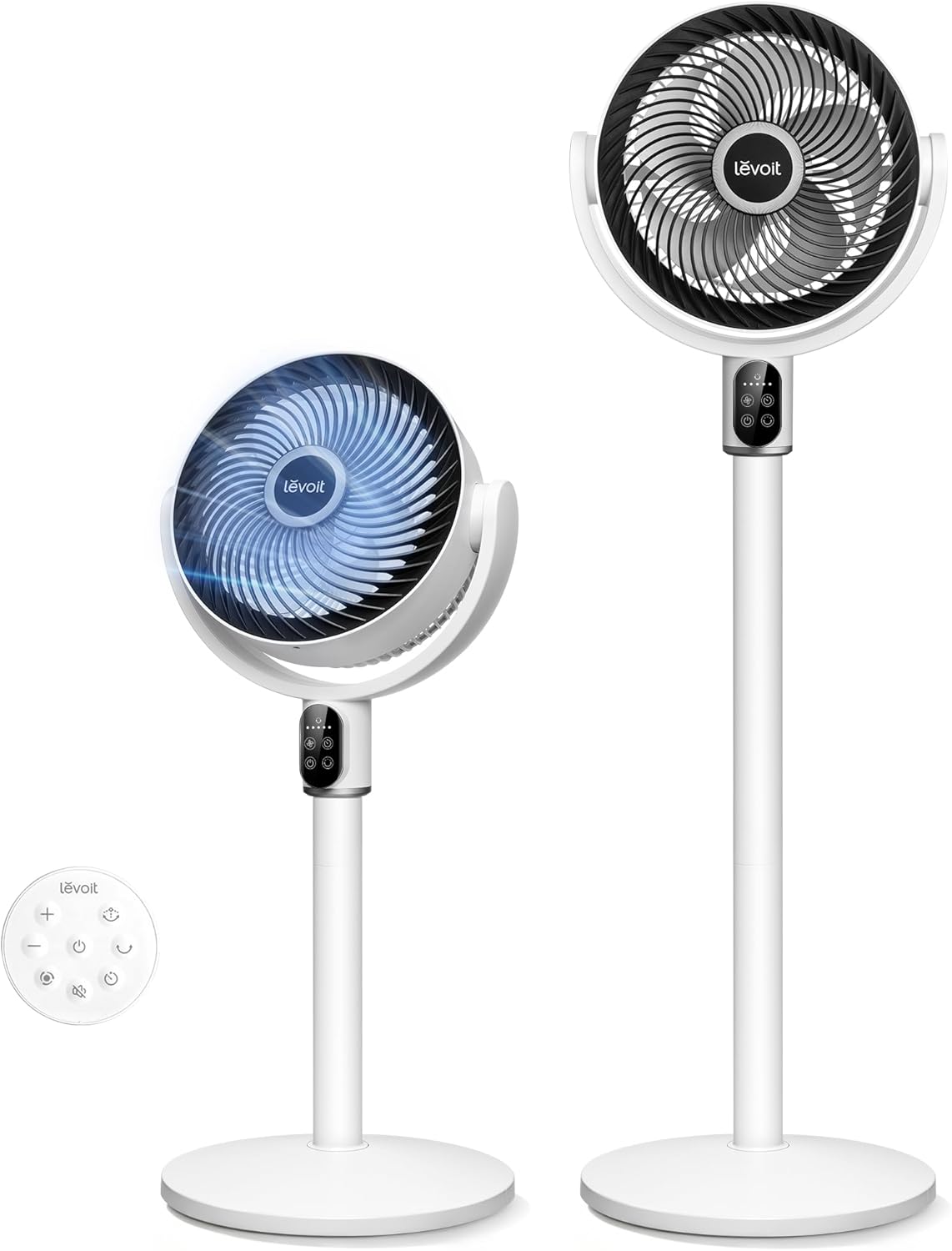 LEVOIT Standing Fan for Bedroom – Ultra-Quiet DC Pedestal with 1024 CFM, 90° Oscillation and Remote