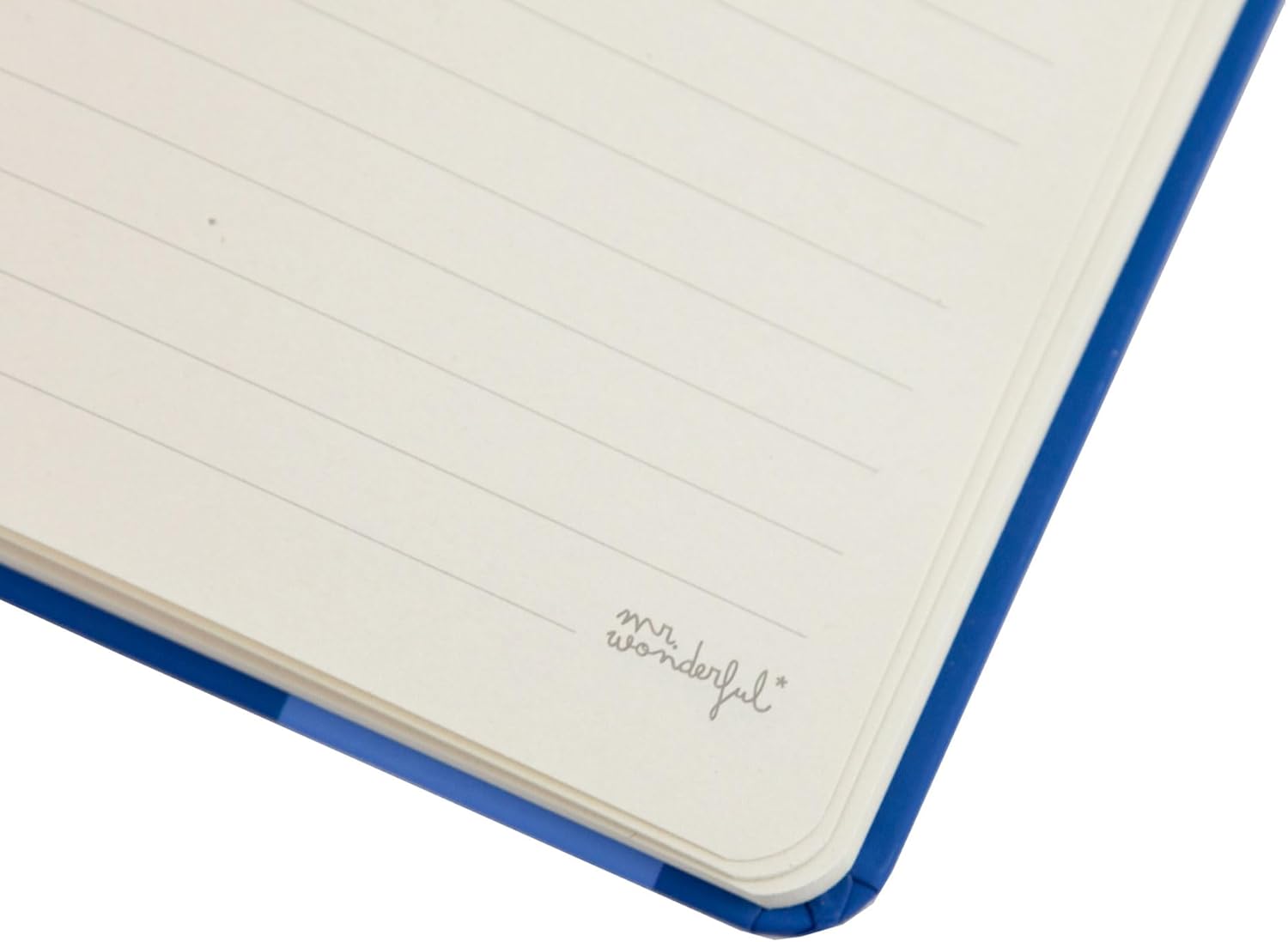 Thumbnail 4 de Mr Wonderful – Carnet A5 avec support bleu et pochette pour téléphone portable, 120 pages lignées