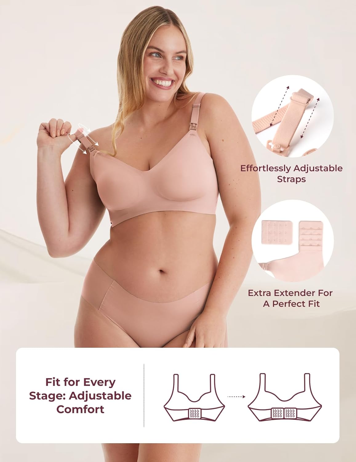Detalle de momcozy YN21 seamless nursing bra