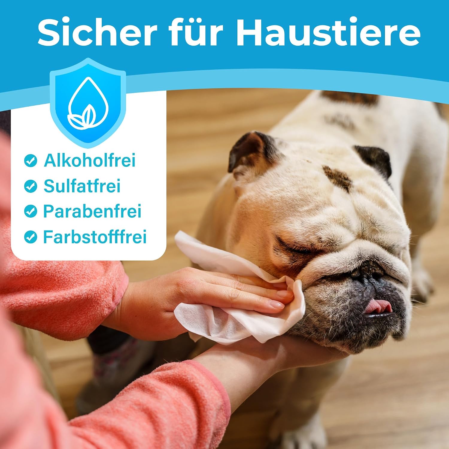 Thumbnail 3 de PrimePets Feuchttücher Hund & Katze – unparfümierte Pflegepads (6×100 Stück) für Hände, Pfoten, Gesicht und mehr