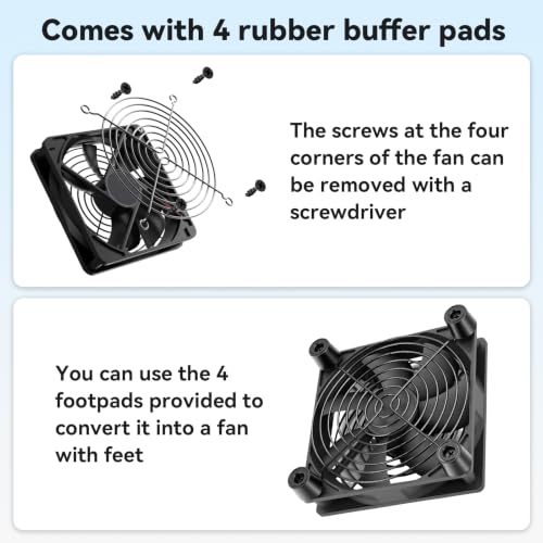 Thumbnail 2 de ELUTENG Triple 140mm PC Fan (DC 12V, 3-Speed) – Flexible Rack Cooling