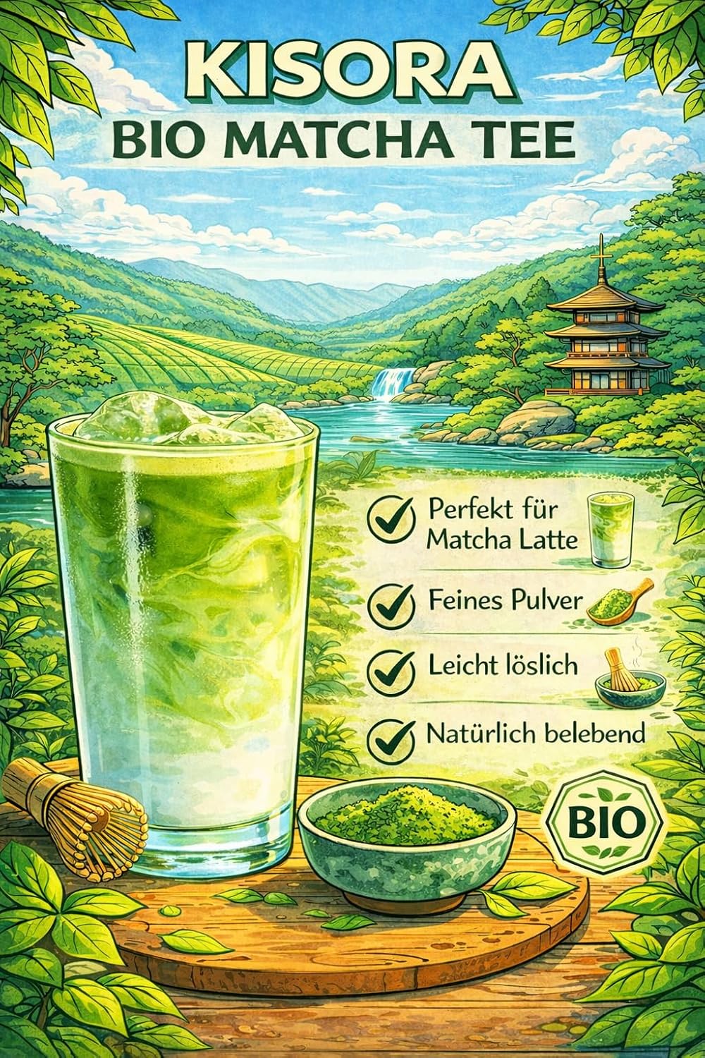 Detalle de Matcha Pulver Bio - Premium Qualität