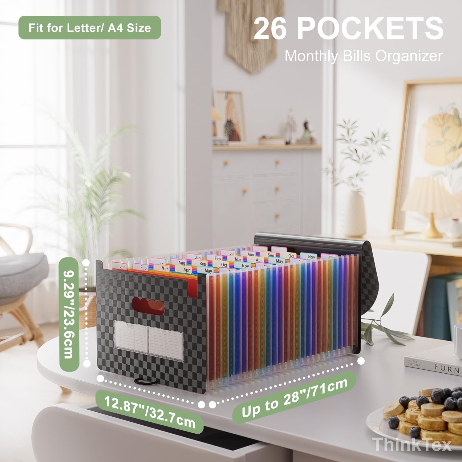 Detalle 2 de ThinkTex Accordion File Organiser 26 Pockets