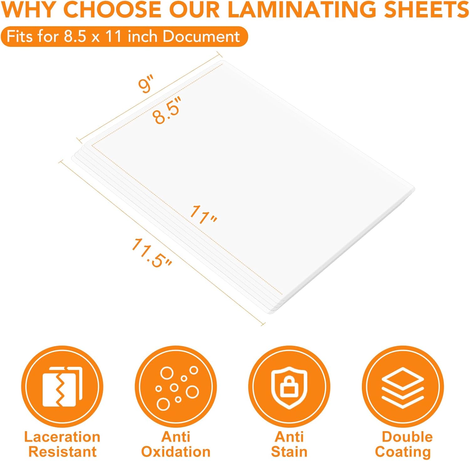 Thumbnail 4 de CAREgy Thermal Laminating Pouches, 300 Pack, 3 Mil, 9 x 11.5 Inches — Clear, For 8.5 x 11 Documents