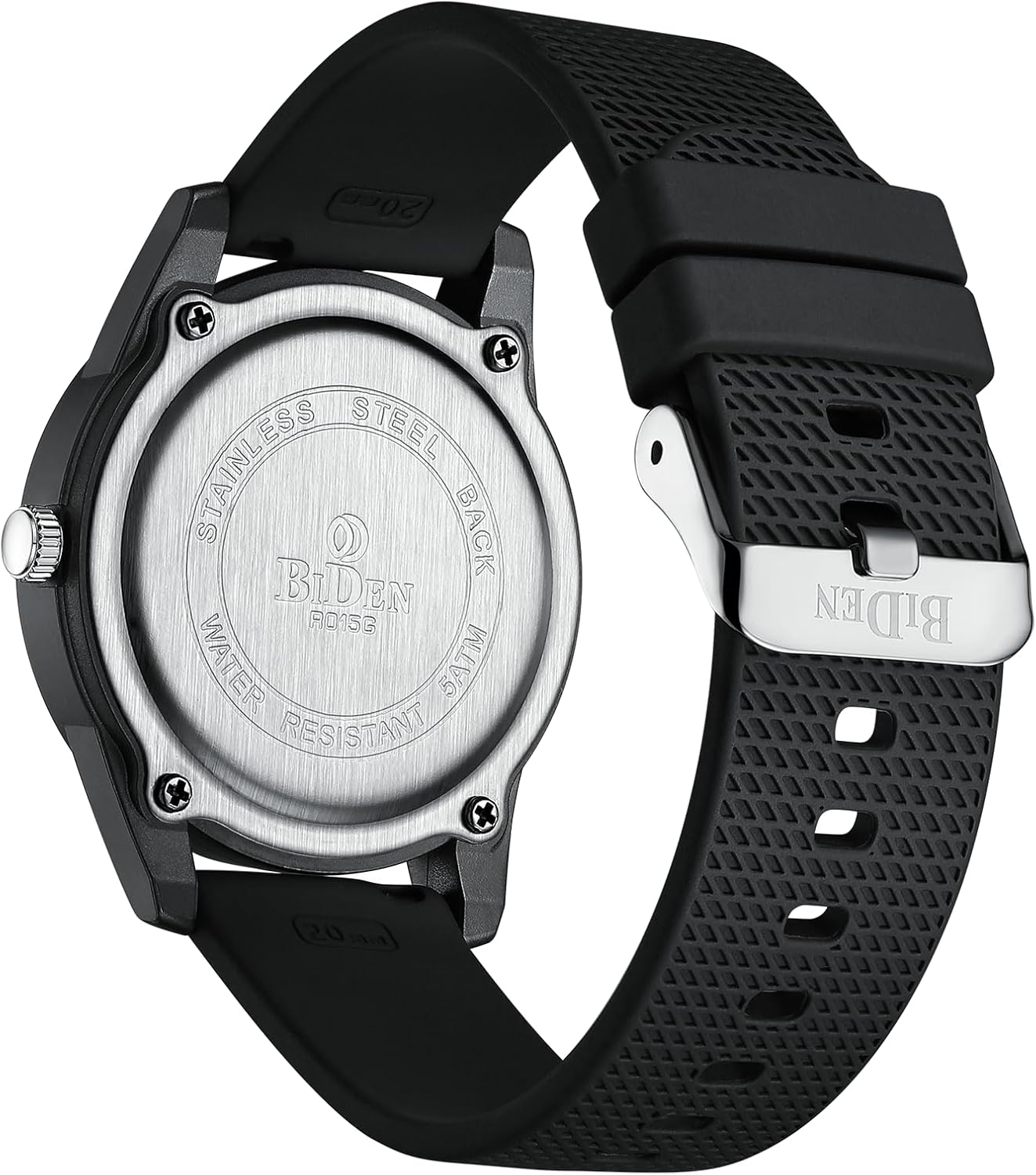 Thumbnail 1 de Herren Analog Quarz Armbanduhr mit 3 ATM Wasserdichtem Gehäuse (30 m) – 9,84" Gesamtlänge, silikonarmband