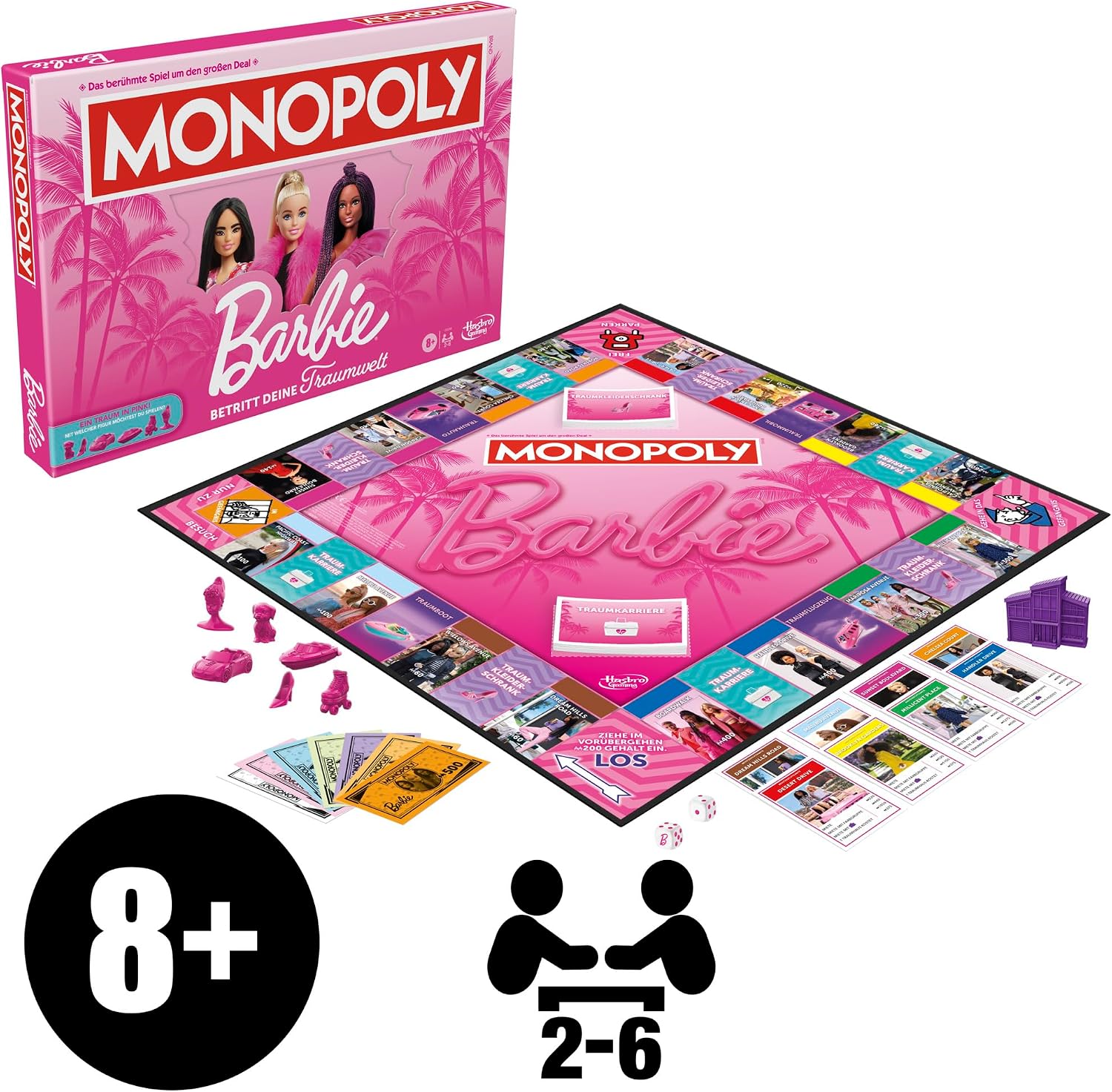 Detalle 2 de Monopoly Barbie Edition Brettspiel 🎲