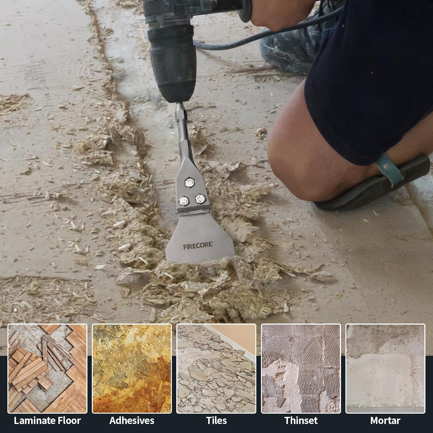 Thumbnail 6 de Firecore SDS Plus Floor Scraper 300mm