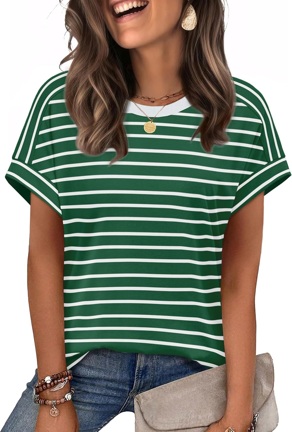 Thumbnail 6 de WIHOLL Women’s Short Sleeve Tops (Crewneck, Cap Sleeve) – Dressy Casual Summer Tees