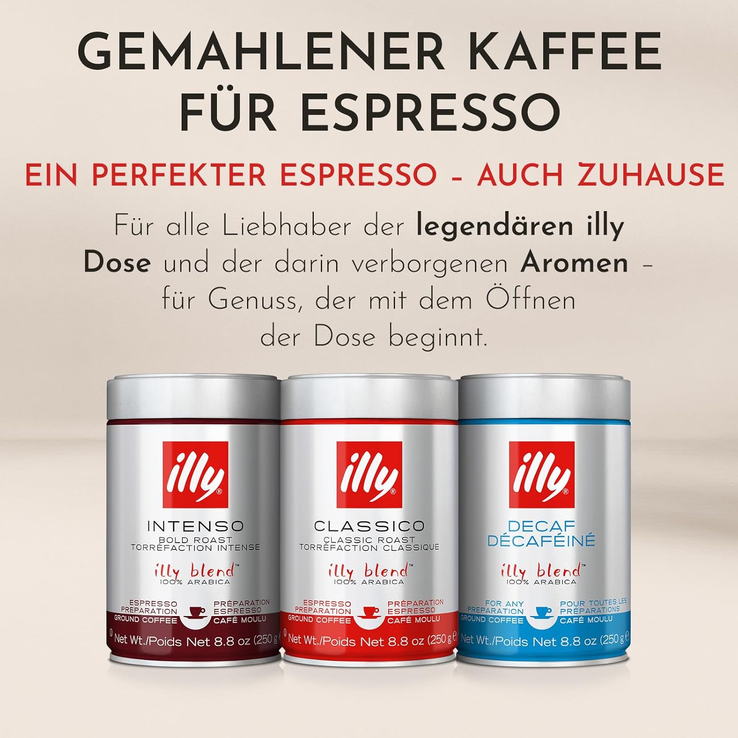 Detalle de illy Gemahlener Kaffee für Espresso Arabica Selection Brasile Cerrado Mineiro – 250 g