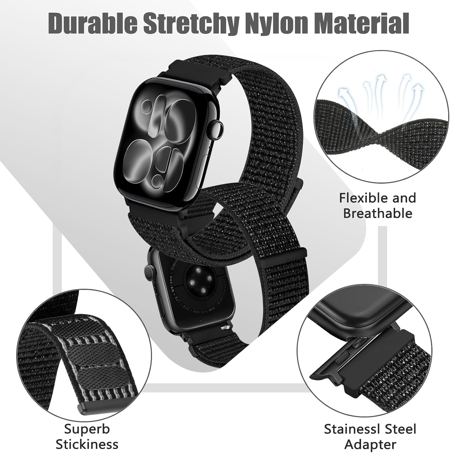 Thumbnail 2 de Runostrich Nylon Sport Strap 2 Pack 49mm
