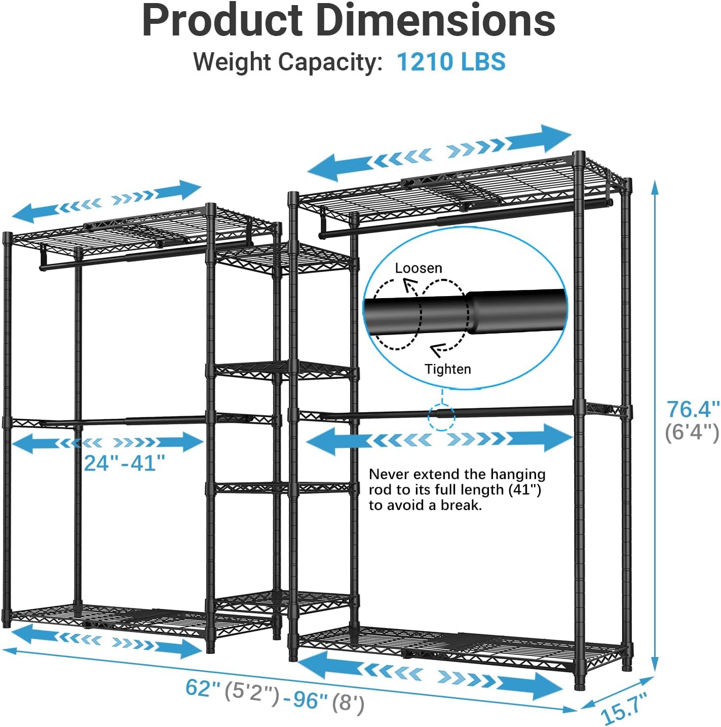 Thumbnail 5 de VIPEK X3 Expandable Clothes Rack ⚙