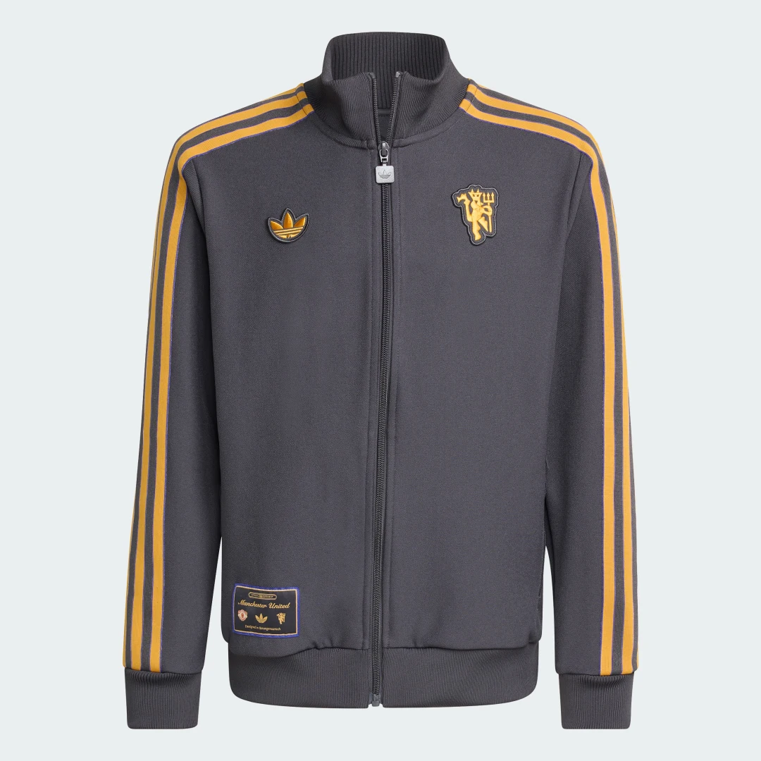 Detalle 2 de Chaqueta deportiva Terrace Icons Manchester United de Adidas en negro