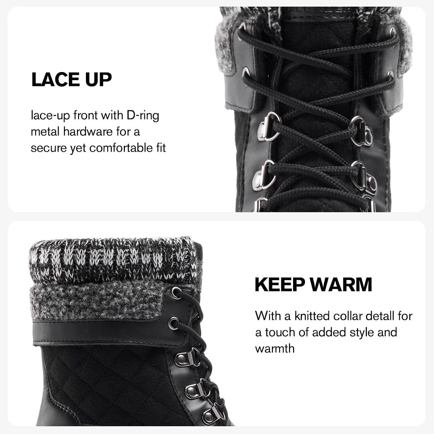 Thumbnail 3 de ALEADER Women's Winter Duck Boots with Waterproof Shell and Microfleece Lining