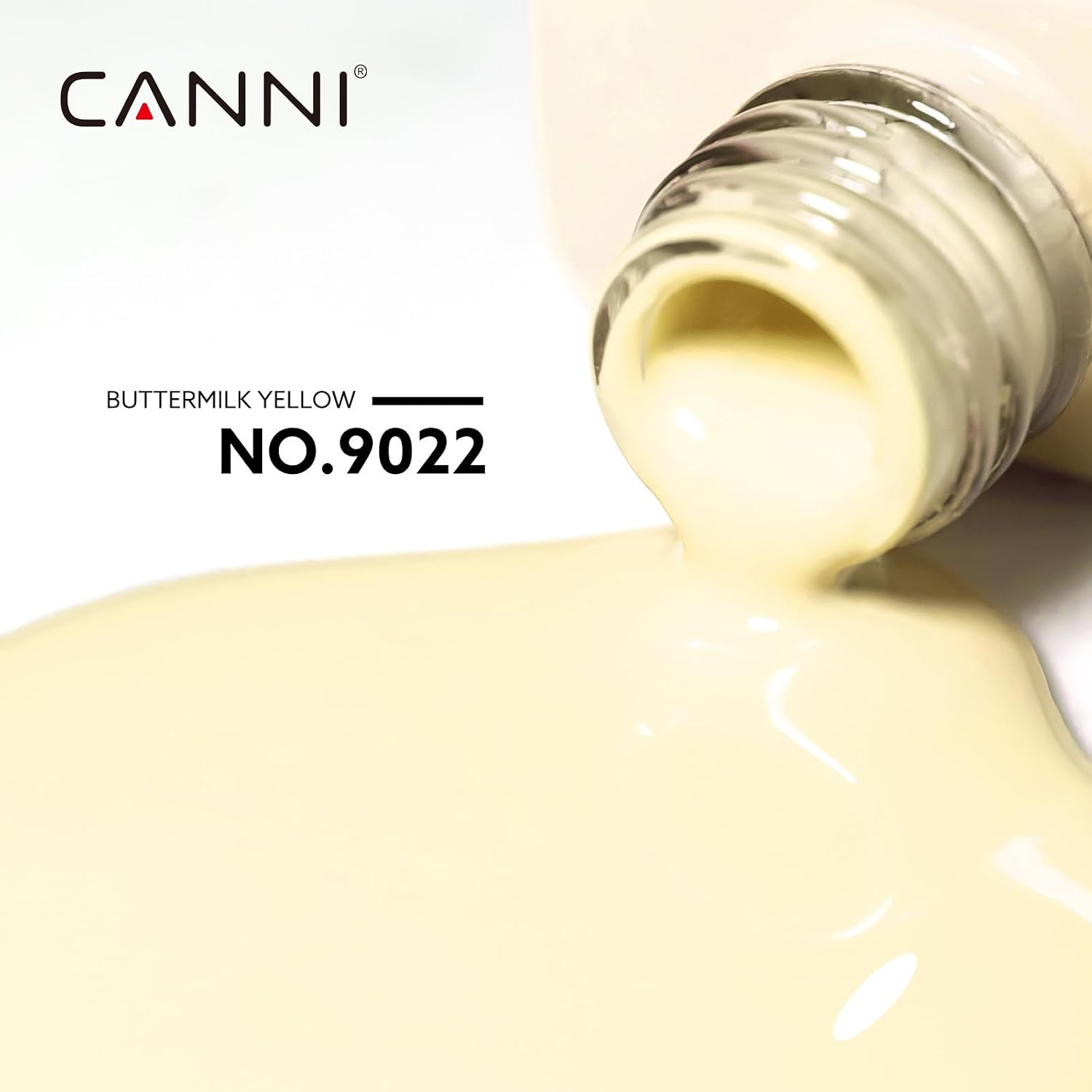 Detalle de CANNI Pastel Yellow Gel Nail Polish – 1Pcs Pale Light Yellow, High-Pigment, Soak Off