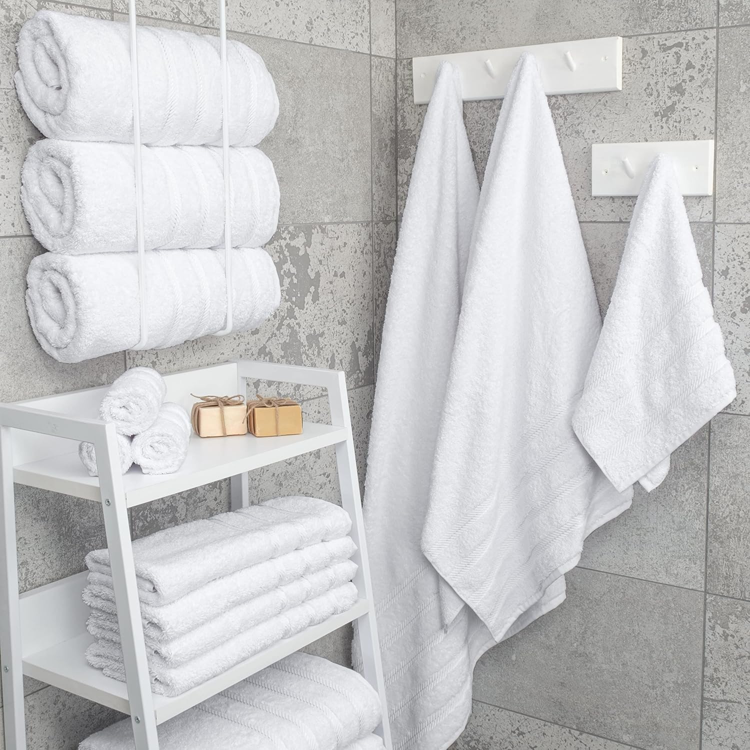 Detalle 2 de American Soft Linen bath towel set 600 GSM