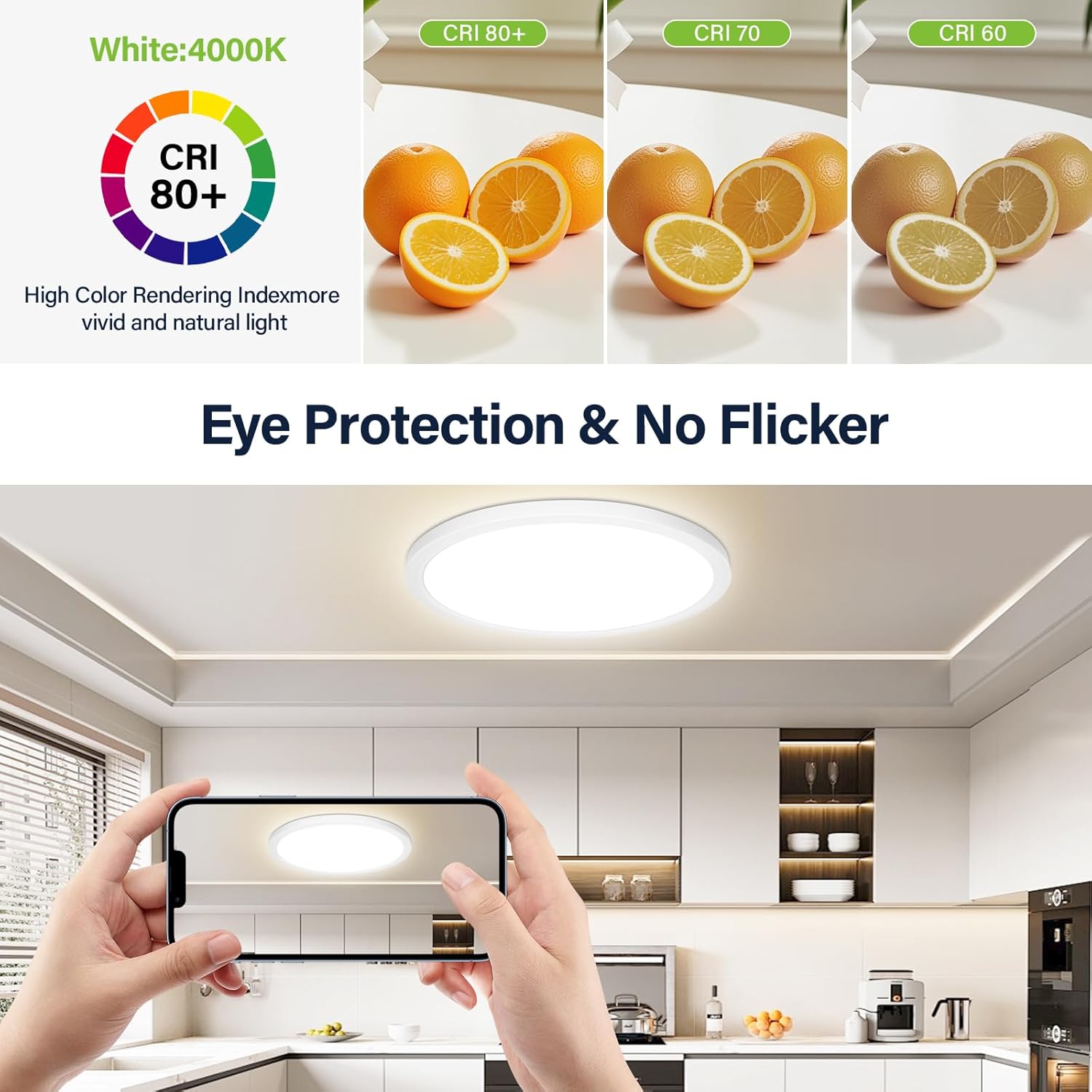 Thumbnail 3 de Bzavor LED Deckenlampe – 2600 lm, 11 W, 4000 K, IP54, ultra dünn Ø30 cm