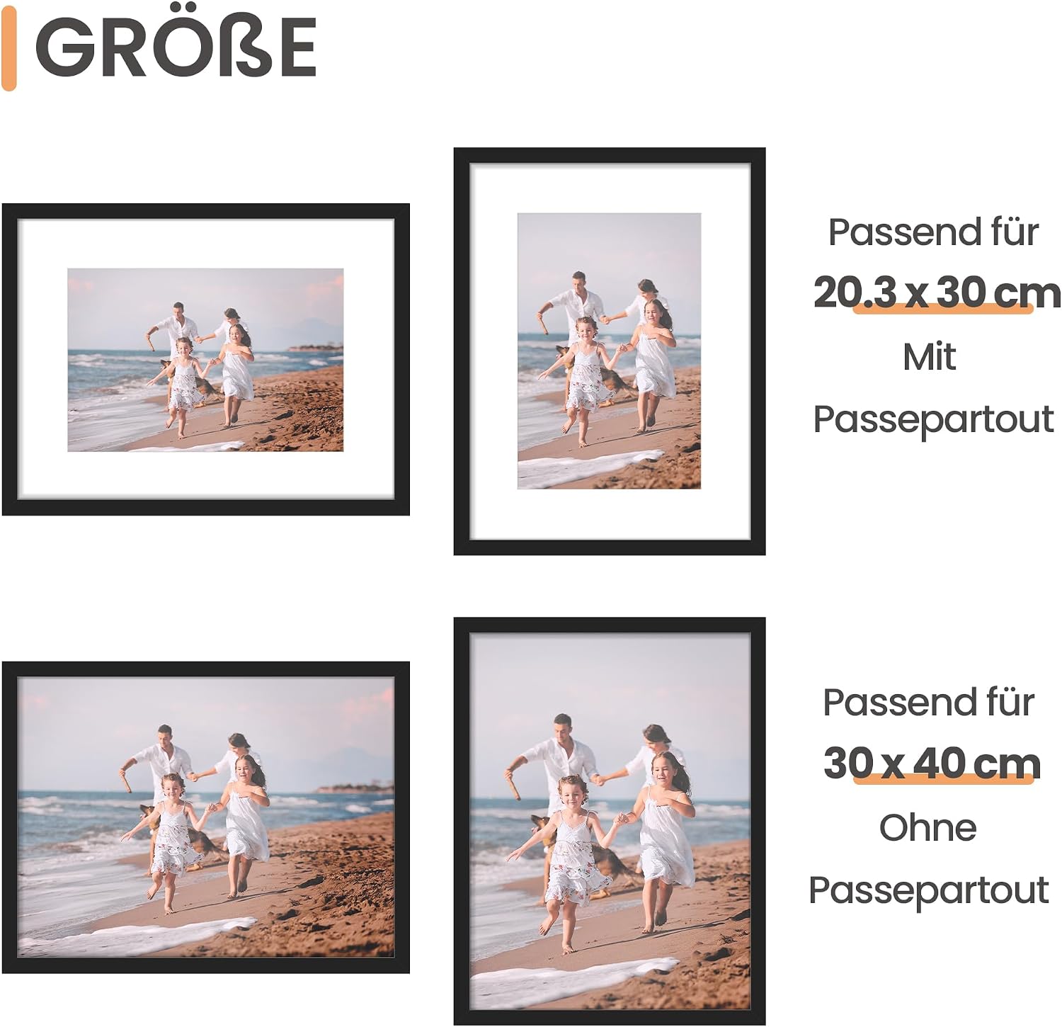 Detalle de upsimples 3 Pack Bilderrahmen 30x40