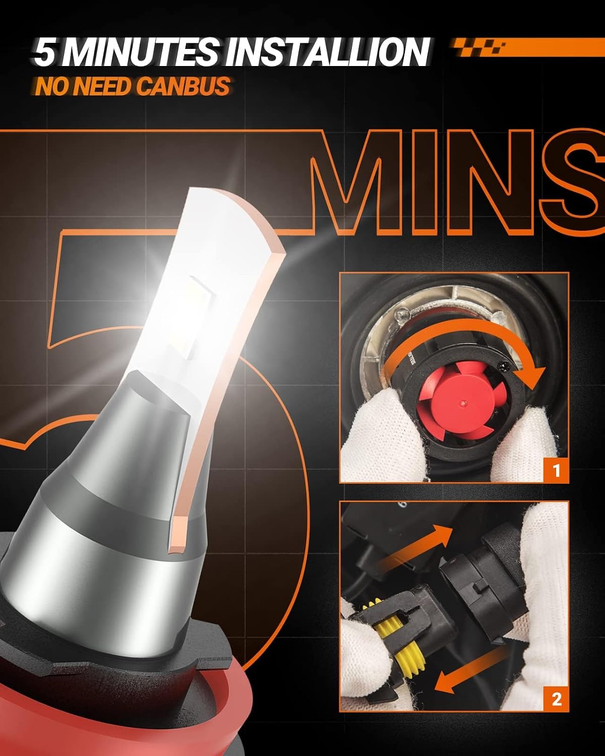 Detalle 1 de SEALIGHT H11 LED Bulbs