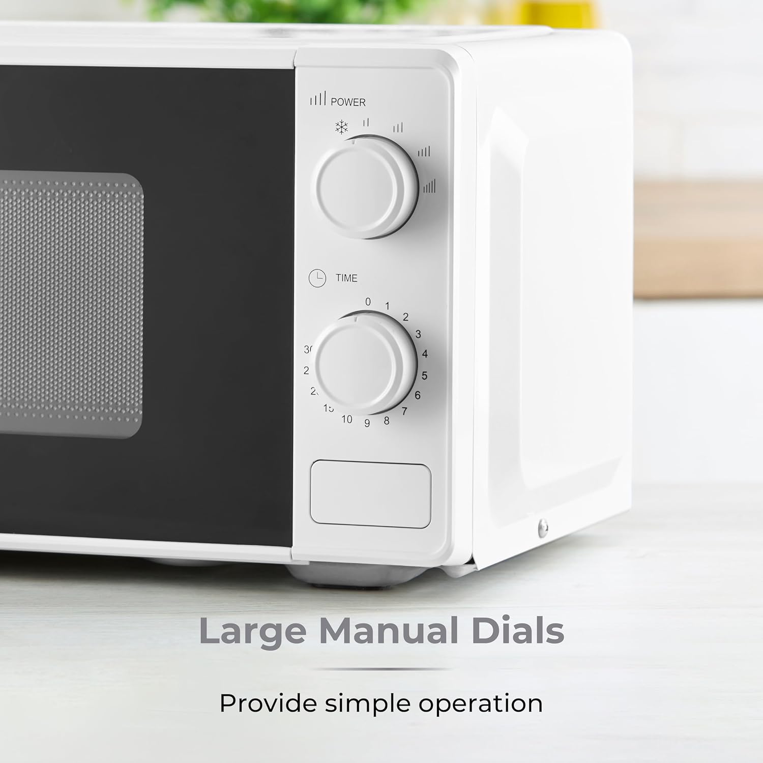 Detalle de Tower Manual 20 Litre 800W Microwave (Dial Controls) – T24044WHT