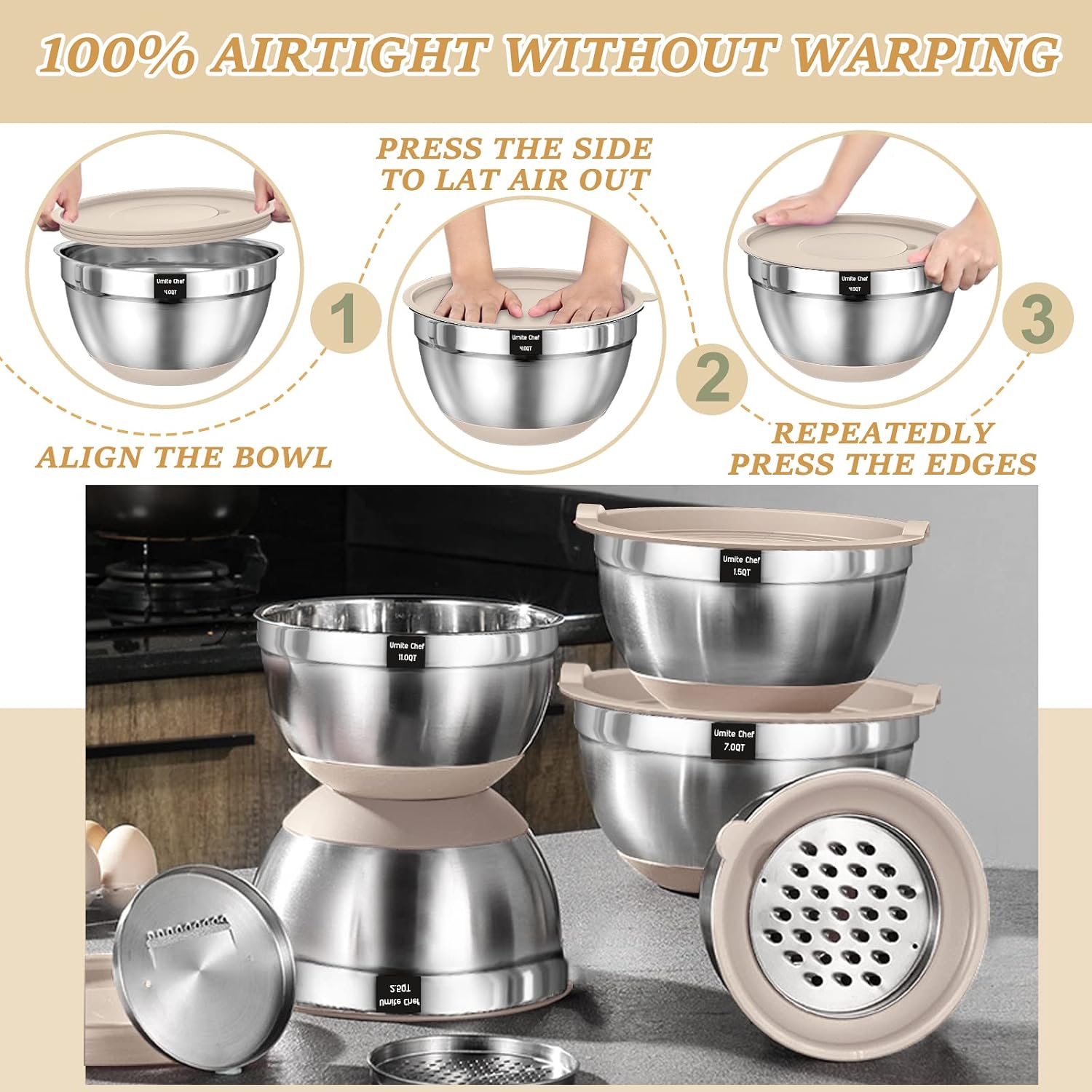 Thumbnail 6 de Mixing Bowls 26pcs Set 🍲