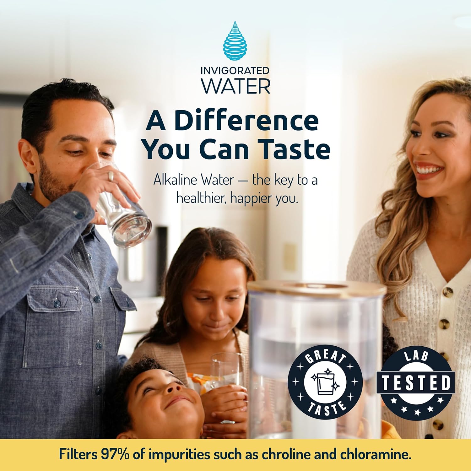 Thumbnail 3 de Invigorated Water PH001 White Alkaline Water Filter Replacement (3-Pack) for Pitchers & Dispensers