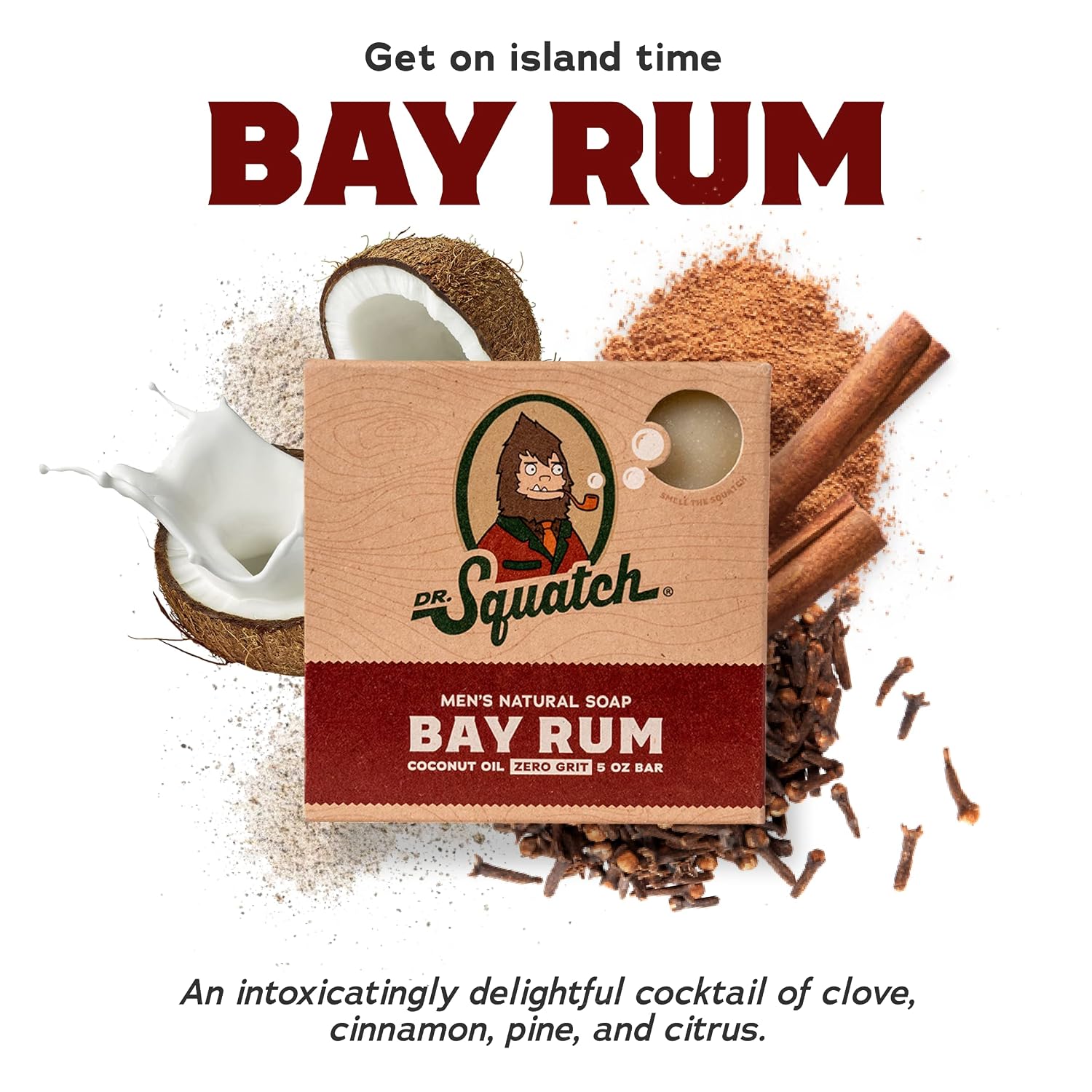 Detalle de Dr. Squatch Natürliche Seife für Männer – kaltgerührte feste Seife im 3er-Pack (Bay Rum, Cool Fresh Aloe & Pine Tar, 142 g pro Stück)