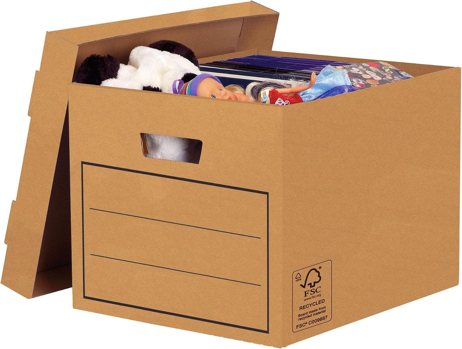 Thumbnail 6 de Fellowes Bankers Box Boîte de rangement empilable mult-usage – lot de 10 (Blanc)