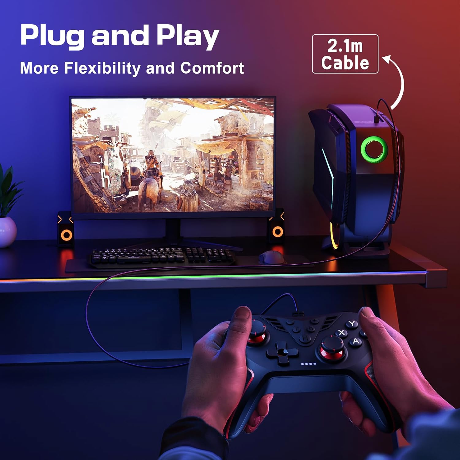 Thumbnail 2 de RivalPlay PC Controller mit 2-Tasten-Zuordnung inkl. Kabel & Win-Kompatibilität