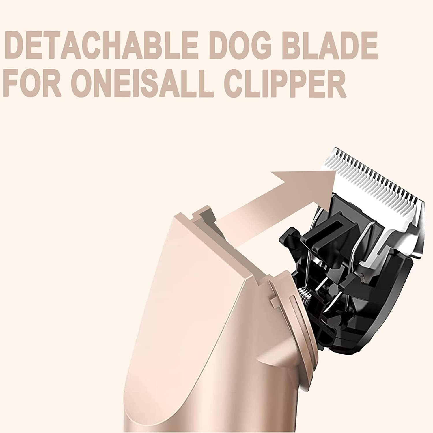 Detalle de AUDOC Lama di Ricambio Compatibile con tosatrici per Cani Oneisall a Basso Rumore – Lama Ceramica e Inox (Confezione da 2)