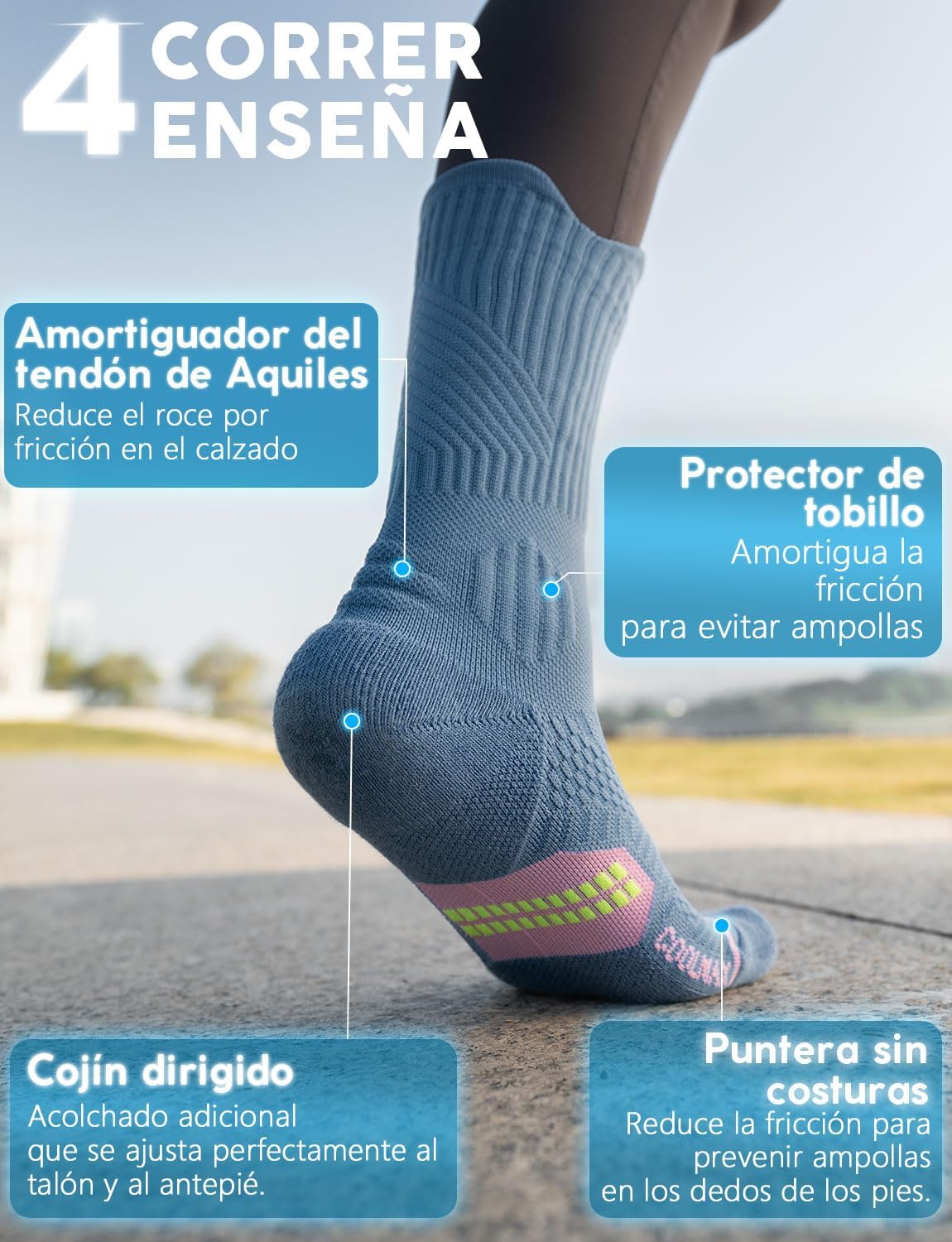 Detalle 2 de Juclise calcetines compresión 15-20 mmHg viscosa bambú