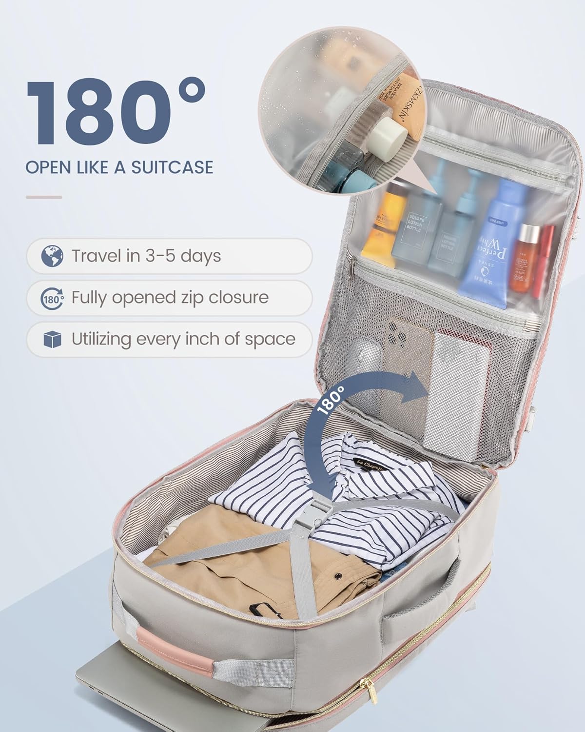 Thumbnail 3 de LOVEVOOK Travel Backpack 40L carry-on