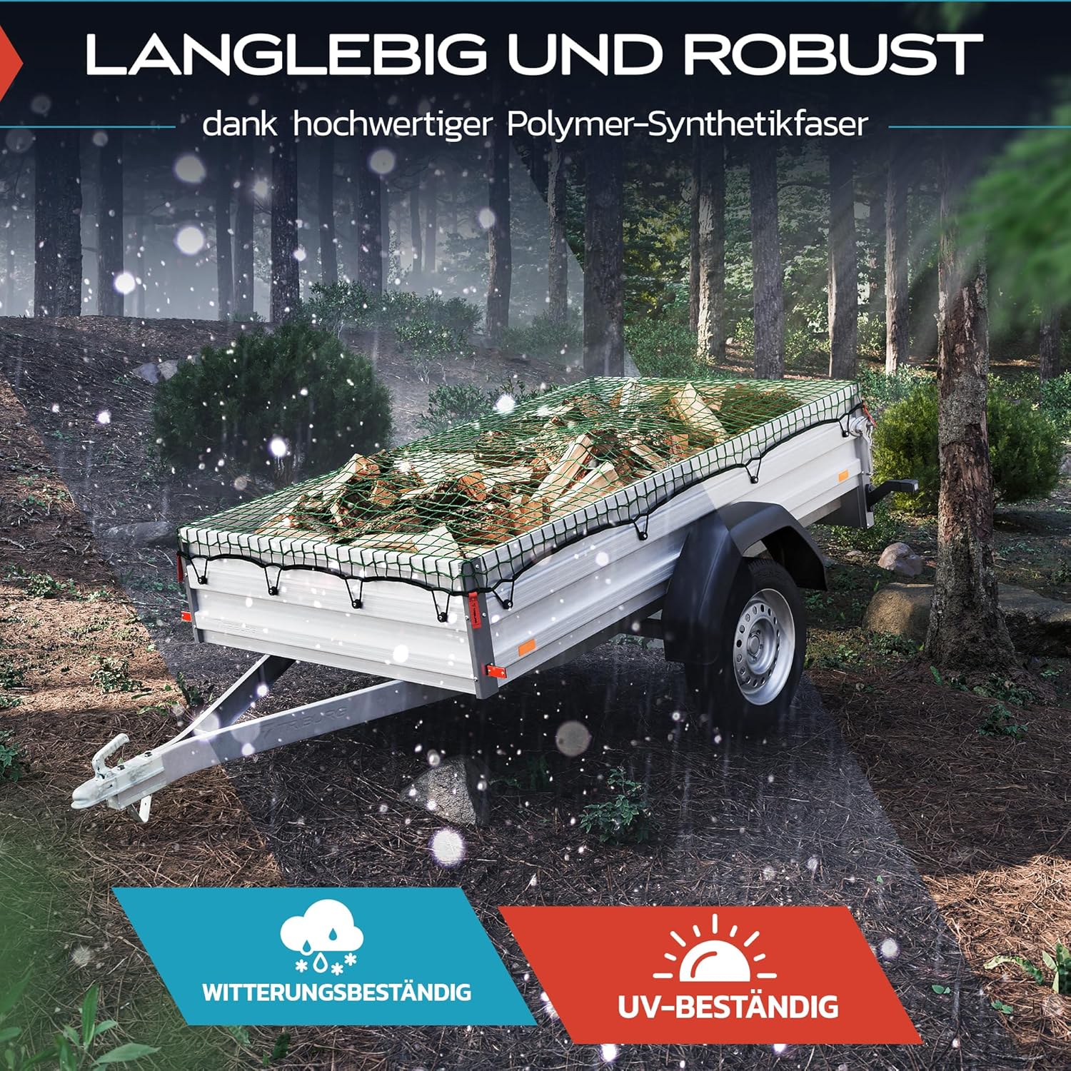 Thumbnail 5 de TRIBURG rete per rimorchio 1,5 x 2,2 m con marcature angolari e tenditore in gomma