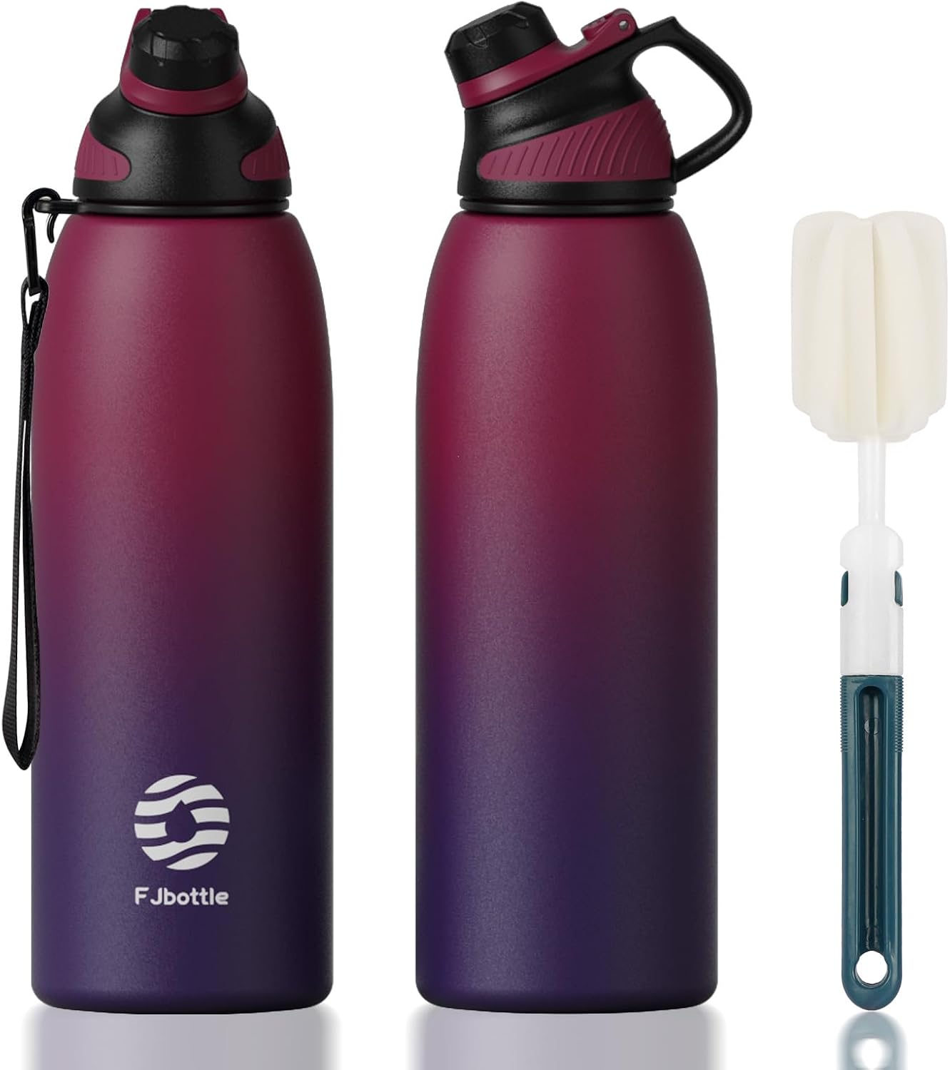 Detalle de Fjbottle stainless steel insulated water bottle with magnetic lid (BPA free, leak-proof) – 600ml to 1.5L
