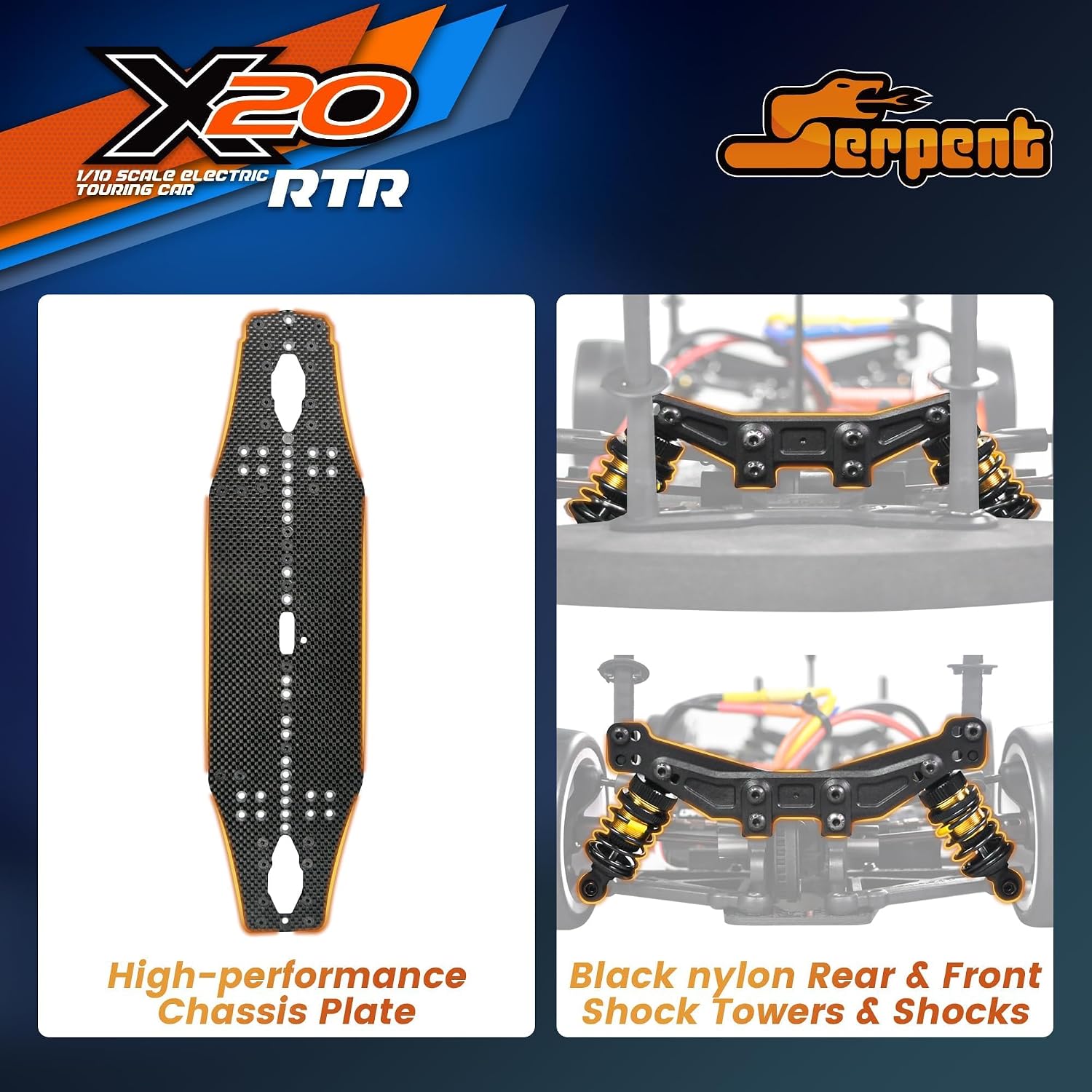 Thumbnail 1 de Serpent X20 1/10 RC Touring Car RTR: velocità e controllo su pista