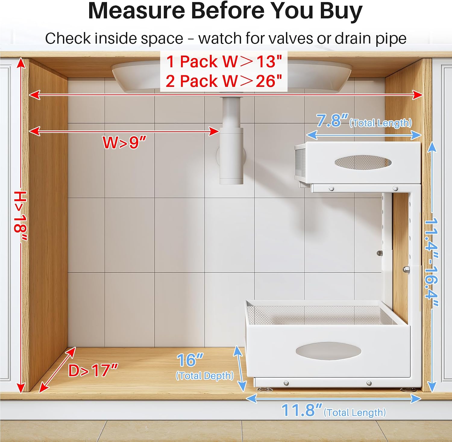 Detalle 2 de Under-Sink Organizer, 2-Tier Pull-Out