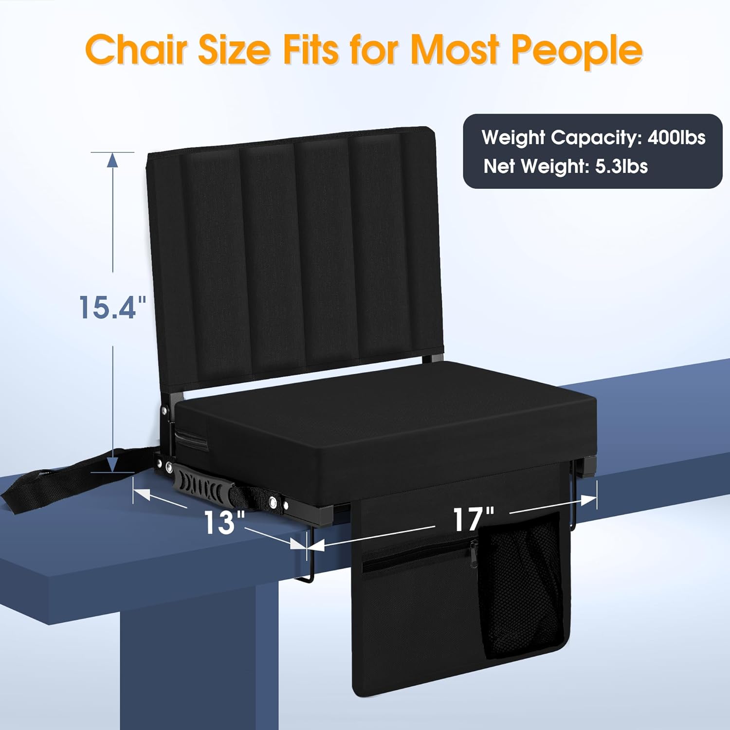 Detalle de Halituny Stadium Seat with Back Support 400 lb
